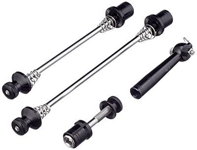 TranzX Schnellspann-Set com parafuso de 5 canais, anti-roubo, 3 peças, Schnellspannset 3tlg. mit 5-Kantschl.diebstahls, prateado