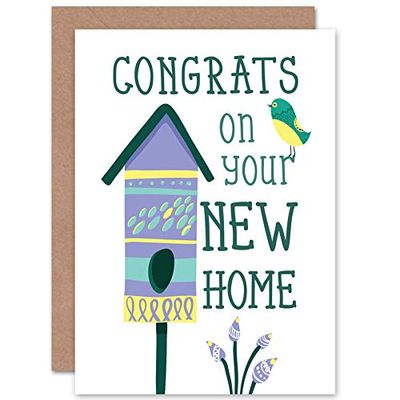 Wee Blue Coo MOVING NEW HOME BIRD HOUSE NEW ART GREETINGS GIFT CARD