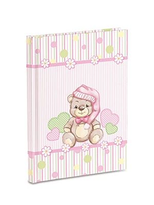 Mareli A6008R-DN - Diario de recuerdos del bebé, 17 x 24 cm, color rosa
