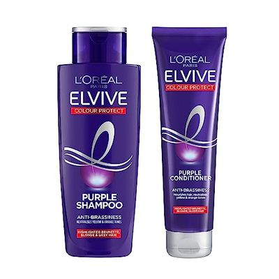 L'Oreal Paris Elvive Colour Protect Anti-Brassiness Purple Shampoo 200ml and Conditioner 150ml Set