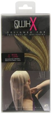 American Dream - AH/A1/QX/16/10/22 - Qwik X - 100 % Cheveux Naturel - Indien Remi Extensions - Couleur 10/22 - Blond Cendre Moyen / Blond Plage - 41 cm