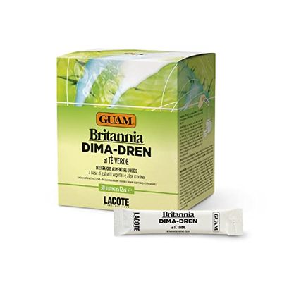 Guam Dima-Dren al Tè Verde Integratore Alimentare Estratti Vegetali e Alga Marina, Metabolico Drenante, 30 Bustina da 12 Ml, 360 Millilitro