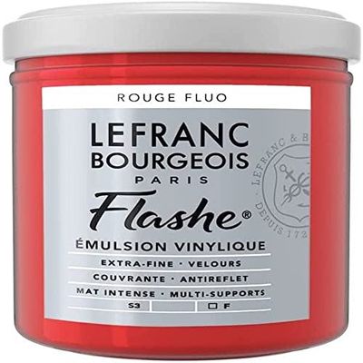 Lefranc Bourgeois Acrílico, Rojo Granate Fluorescente, 125ml Tube - Vinylfarbe