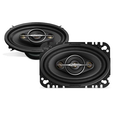 Pioneer TS-A4671F Set di diffusori coassiali a 4 vie da 4 x 6" con 2 altoparlanti (210 W max. ciascuno, 30 W sine), profondità di installazione 42 mm, taglio di installazione 93 x 153 mm, con griglia