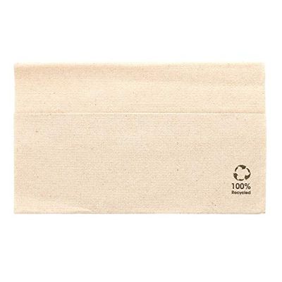 Garcia de Pou 4800 unità Feel Green tovaglioli master-servis Recycled 1 ply 23 GSM in scatola, 33 x 33 cm, cellulosa, crema, 30 x 30 x 30 cm