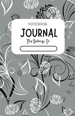 Grey Flower Journal I College Ruled l Cute Journal For Muslimah I 5.5x8.5 " I 100 pages