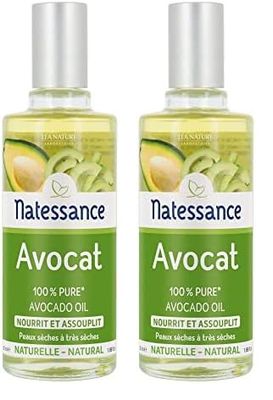 Natessance - Huile d'Avocat - nourrit et assouplit 50 ml (Lot de 2)