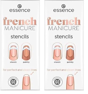 essence French Manucure Lot de 120 faux ongles sans nanoparticules Blanc N°01