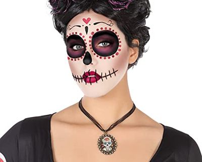 Collier Halloween Catrina Multicolore, Taille Unique, Métal Non précieux, Pas de gemme