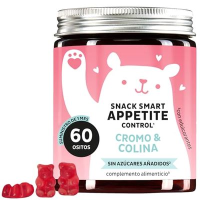 Gominolas para el Control del Apetito – Con Picolinato de Cromo y Colina – Contribuye al Metabolismo Normal de los Lípidos – Sin Azúcares Añadidos – Vegano – 60 uds – Bears with Benefits