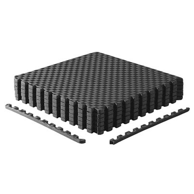 CAP Barbell 1-pak oefenpuzzelmatten 24"x24" x 3/4" Tatami Patroon-ZWART