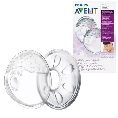 Philips Coques collectrices de lait AVENT Nursing SCF157/02, 6 pièces