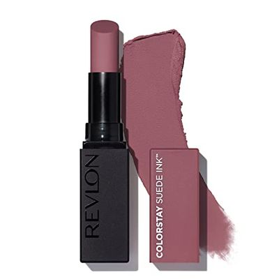 Revlon, ColorStay Suede Ink, szminka, matowe wykończenie, żywy kolor, pielęgnacja i wegańska formuła, z witaminą E, N°012 Power Trip, 2,55 g