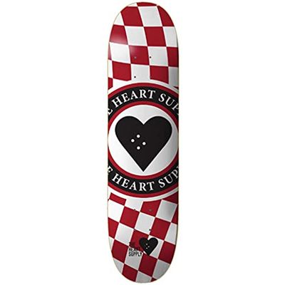 Heart Supply Insignia Check Skate Board (20,25 cm - Rood)