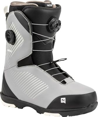 Nitro Män Club Boa Dual All Mountain Freeride Freestyle snabbsnörningssystem båt snowboardbåt, CHARCOAL-BLACK, 28