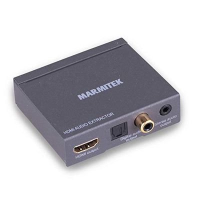 HDMI Audio Extractor - Marmitek Connect AE14 - HDMI Converter - 4K Audio Extractor Converter - ARC - Audio Signal From HDMI cable - Use Audio Return Channel on Audio System Without ARC