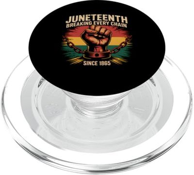 Juneteenth Rompiendo cadenas Orgullo de la libertad desde 1865 Arte PopSockets PopGrip para MagSafe
