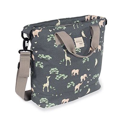 Walking Mum. Baobab bag diaper bag for stroller. Versatile design with short handles and long handle to carry on the shoulders. Anthracite. Measures 41X36X13 cm (36291)
