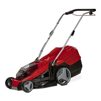 Einhell Cortacésped inalámbrico GE-CM 36/43 Li M-Solo (Ion de Litio, 36 V, hasta 600 m², Ancho de Corte de 43 cm, Ajuste de Altura de Corte Central de 6 Niveles).
