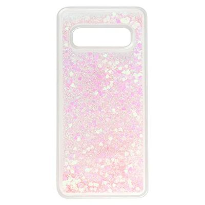 Babaco telefonfodral för Samsung S10 PLUS flytande glittereffekt, rosa