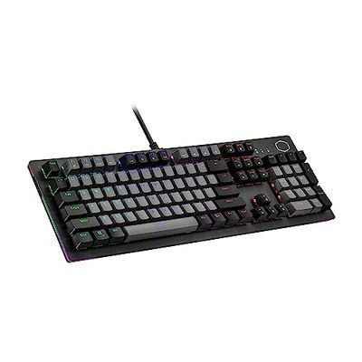 Cooler Master CK352 Mechanical Gaming Keyboard (UK Layout) - Red Switches, Per-key RGB Backlighting & Lightbars - Full-Sized, Wired, Customizable keycaps, QWERTY