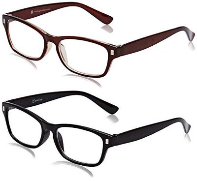 The Reading Glasses Company Óculos de leitura preto castanho leitores, pack de 2 homens e mulheres, Rr77-12 1,50 2 unidades 58 g