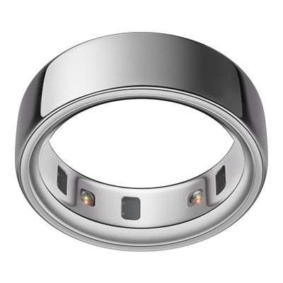 Oura Ring 4 – Silver – storlek 15 – smart ring | Prova ut storleken med ett storlekskit för Oura Ring 4 | Registrera sömn – puls – kondition – upp till 8 dagars batteritid