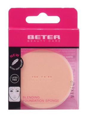 Beter - Esponja de maquilhagem reutilizável sem látex, textura ultramacia para acabamento natural e uniforme, com capa