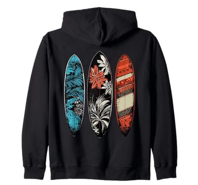 Hawaii Surfboarder lifestyle Spiaggia Surf Surf Campi estivi Felpa con Cappuccio