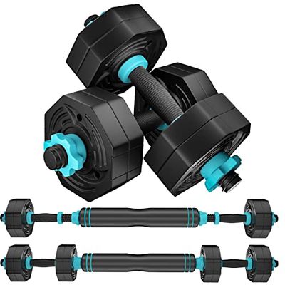 Juego de mancuernas de pesas, equipo de ejercicio ARUNDO ajustable de 20 libras para entrenamientos de gimnasio en casa, pesas libres para construcción muscular para hombres y mujeres