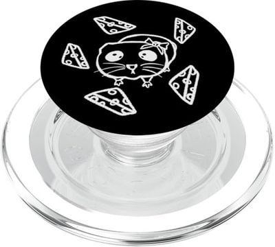90s Y2K Adorable Hamster Girl está soñando con una cena de queso PopSockets PopGrip para MagSafe