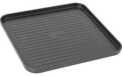 BRUNNER 0708029N Devil Plancha Ribbed, Placa Grill para estufas de gas Devil de cartucho, superficie rayada antiadherente, 25,5 x 24,4 x 2,2 cm y peso 620 g