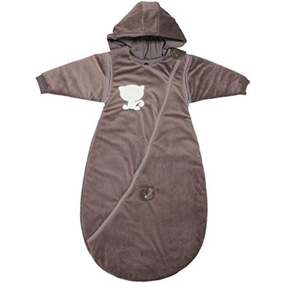 BabyCalin Babyslaapzak, velours, 6-24 maanden, taupe