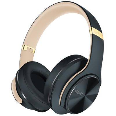 DOQAUS Cuffie Wireless Bluetooth, 3 EQ Modalita di Cuffie Over-Ear Con Microfono, Cuffie con Tempo di Riproduzione di 90 Ore, Cuffie Bluetooth per Telefono e PC