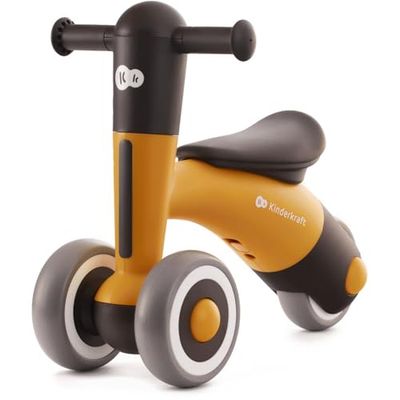 Kinderkraft MINIBI Draisienne bébé 1 an, Vélo sans Pédales, Selle réglable, pèse Que 2,1 kg, Jaune