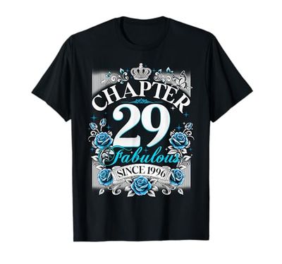 Womens Chapter 29 Fabulous Since 1996 29th Birthday Design Maglietta