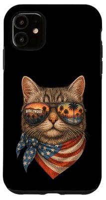 Chat Cool Los Angeles Style Rétro USA Coque pour iPhone 11
