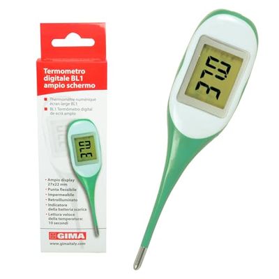 GiMa 25553. Termometer digital BL1 stor skärm, behållare