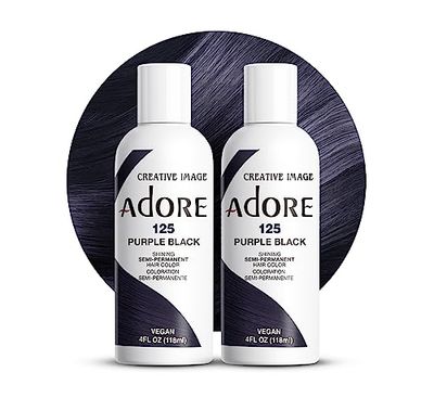 Adore Shining Colorant capillaire semi-permanent Violet Noir (125), 118 ml