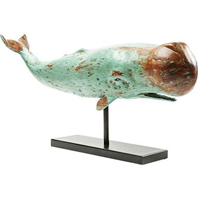 Kare Design figura decorativa Whale Base 77 cm, multicolores, grandes dimensões, sala de estar, design animal marinho, estilo maritimo 39 x 77 x 18 cm