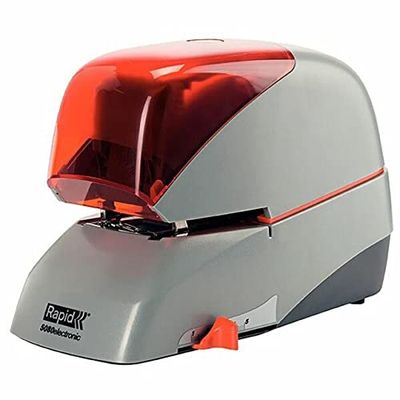 RAPID 20993411 - Grapadora eléctrica con tecnología Flat-Clinch modelo 5080E color plata/naranja