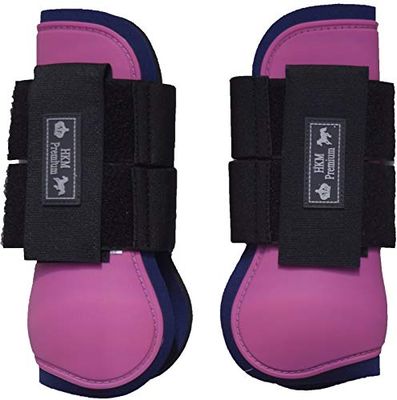 HKM Premium, Stivali in Gomma Unisex-Adulto, Pink Dunkelblau 3969, Taglia Unica