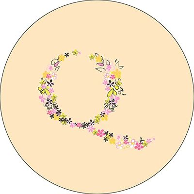 Bonateks, Runt digitalt tryckt musmatta, halkfri undersida, för kontor och hem, diameter: 22 cm