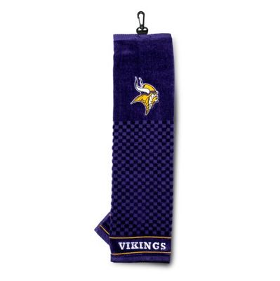 Team Golf NFL - Toalla de Golf Bordada de Minnesota Vikings, diseño a Cuadros, Logotipo Bordado