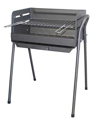 Imex El Zorro 71762 Grill met gegalvaniseerde grill, zwart, 49 x 48 x 73 cm