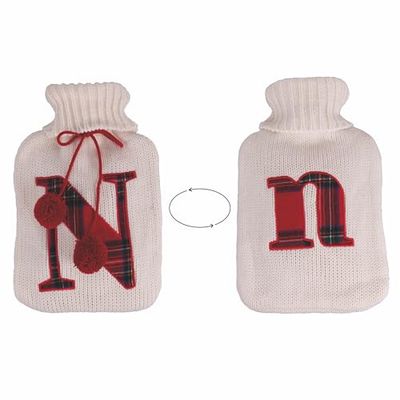 Villa d'Este Home Tivoli Warmwaterkruik, wit + rood, 2 liter