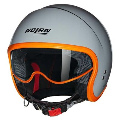 Nolan N21 Casque Unisexe, Gris/Orange, m