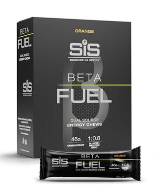 Science in Sport Beta Fuel Dual Source Energy Chews, Energy Bars, Orange Flavour, 46g of Carbs, 60g Bar (6 Pack)