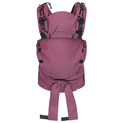 Hoppediz Porte-bébé Nabaca, dès la naissance (2.5-20 kg), Inclus un panneau dorsal interchangeable en deux tailles (S & M), Taille Réglable, Basic-Set Majorque