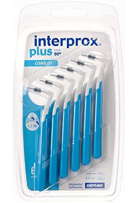 INTERPROX PLUS - Conique 1.3 - Brossettes Interdentaires - Fibres en Tynex - Bleu - Blister de 6 unités